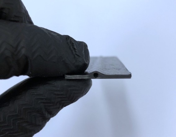 Vaporised empty channel fabricated with treated sacrificial PLA.
